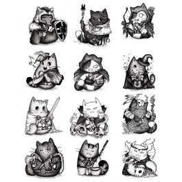 Sticker Set RPG Cats