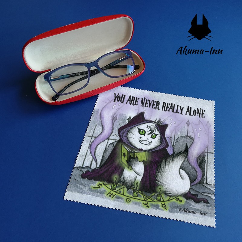 Lens cleaning cloth NecroCat