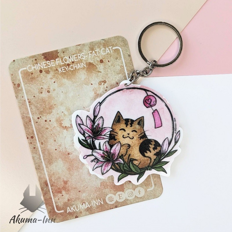 Keychain Chinese flowers Oditz