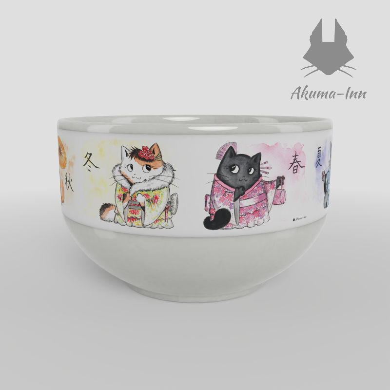 Bowl Japanese Cats