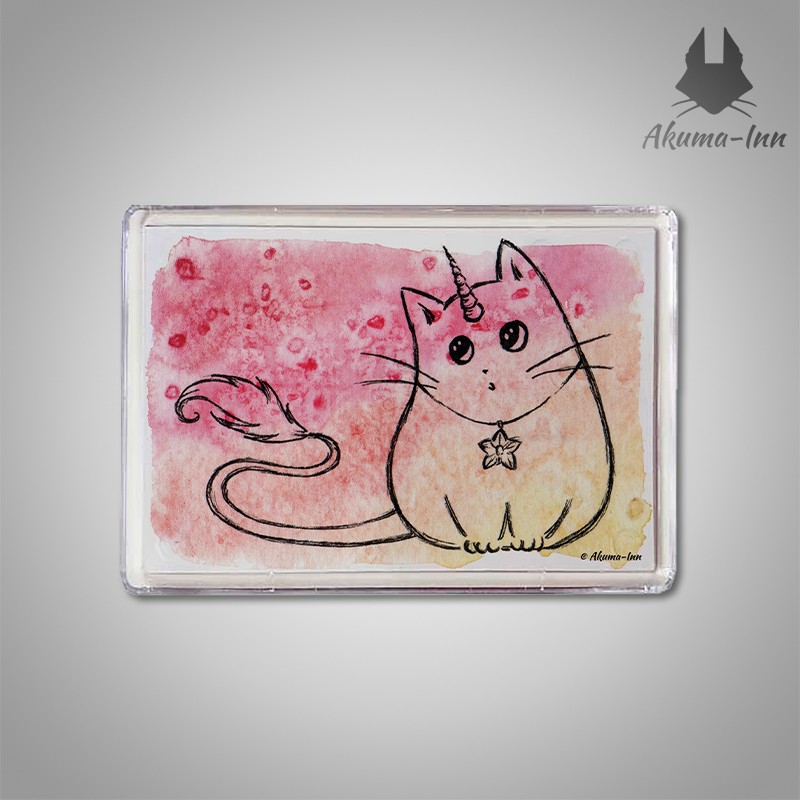 Magnes Kotorożek różowo-żółty