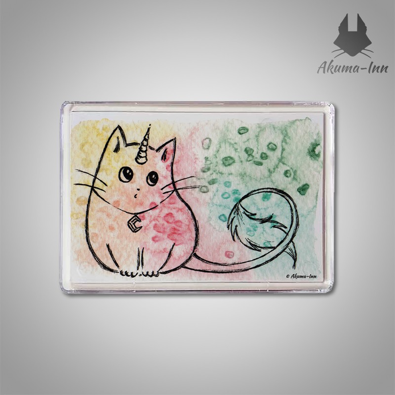 Magnet Caticorn yellow&pink&green