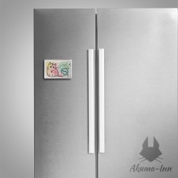 Magnes Kotorożek żółto-różowo-zielony