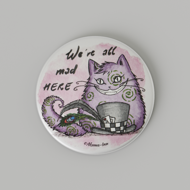 Button Creepy Cheshire