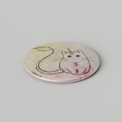 Button Caticorn yellow