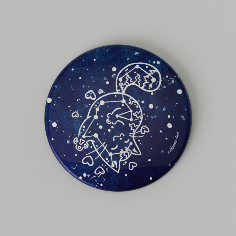 Button Starry Cats Oditz