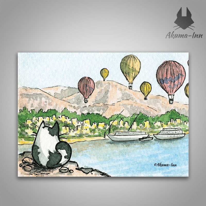 Postcard Landscapes Balloon Flight