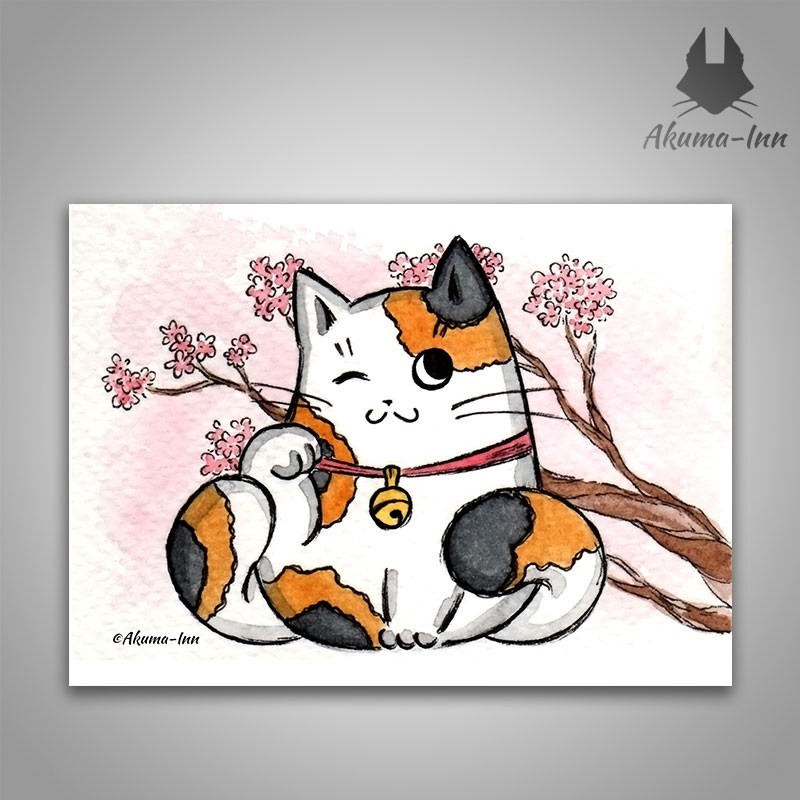 Postcard Maneki Neko