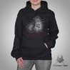 Hoodie Red thread - Black Cat