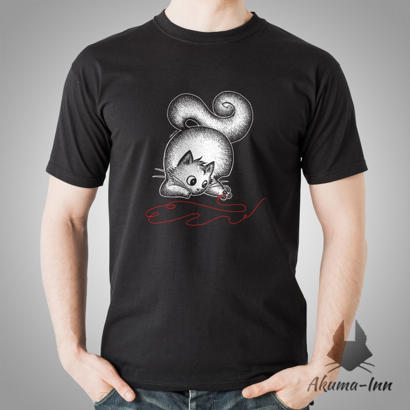 Koszulka Czerwona nić - Biały kot