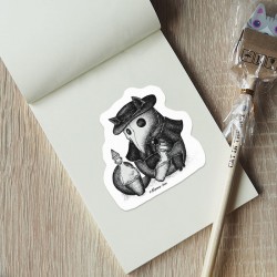 Naklejka Lekarz Zarazy