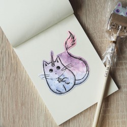 Naklejka Kotorożek fioletowy