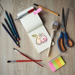 Sticker Caticorn yellow