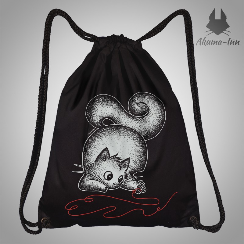 Worek Czerwona nić - Biały kot