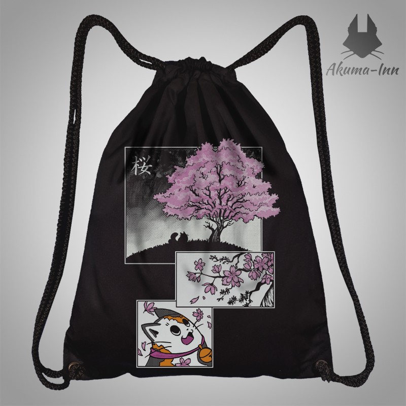 Eco-rucksack Maneki Neko Sakura