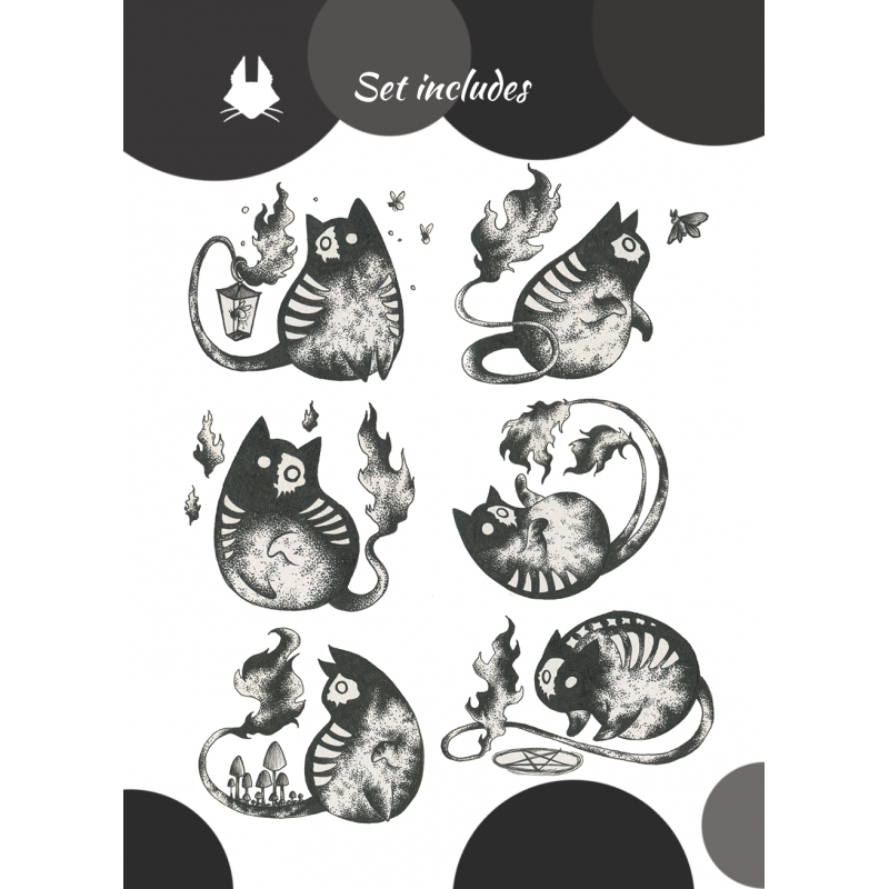 Sticker Set Spirit Cats