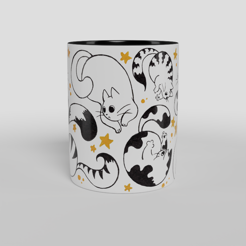 Kubek Black and White - Stars