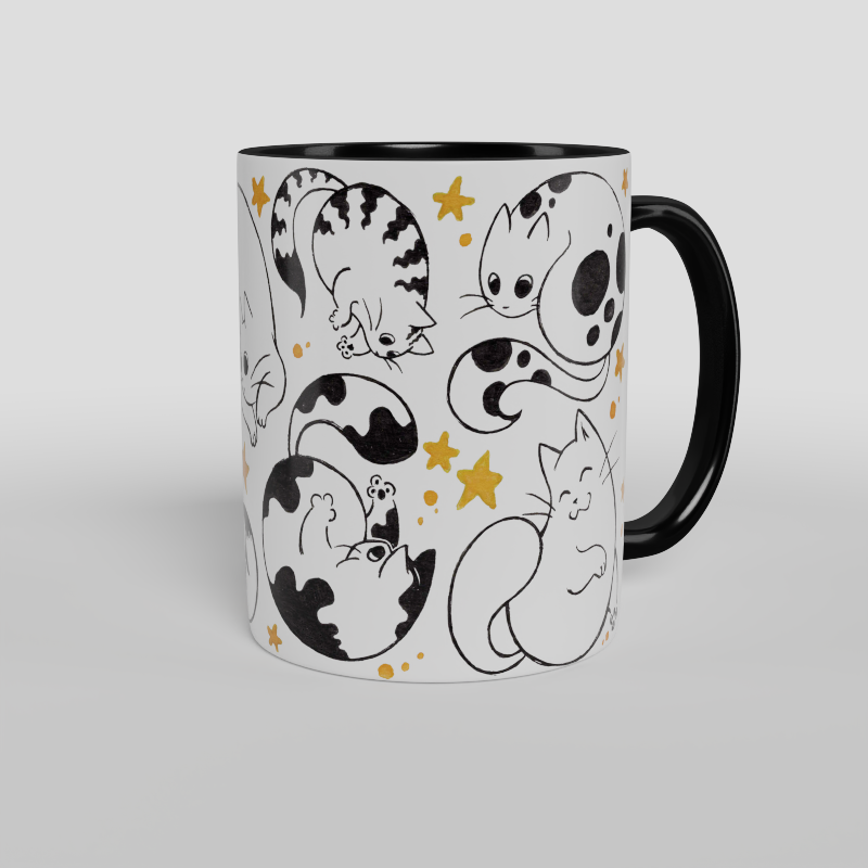 Kubek Black and White - Stars