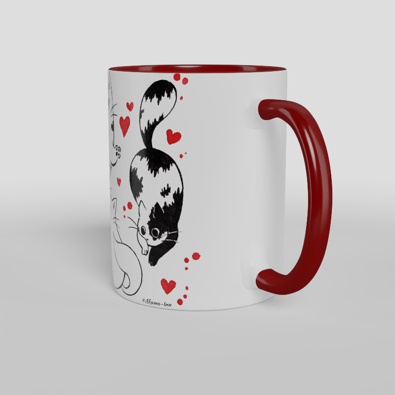 Kubek Black and White - Hearts