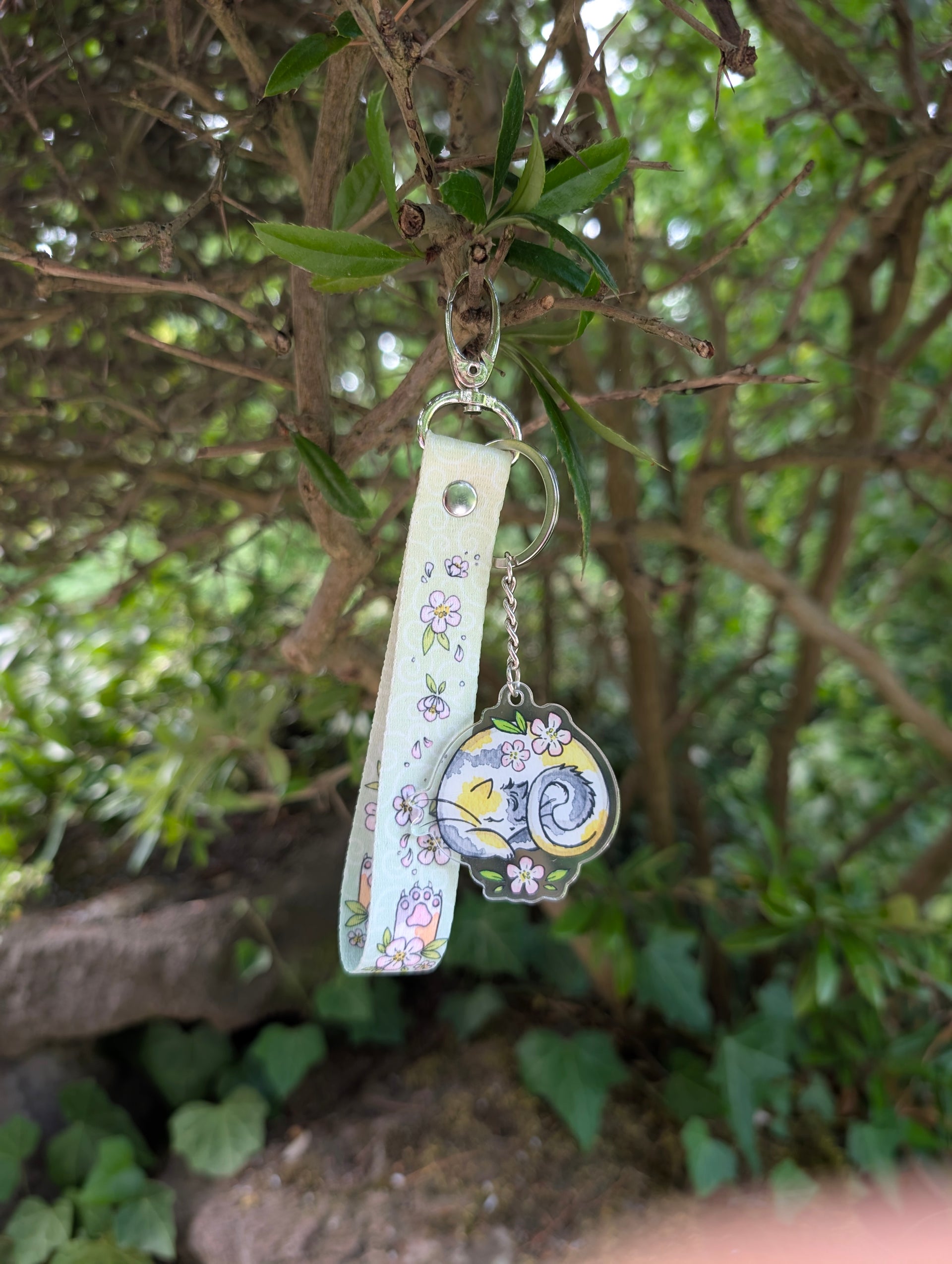 Lanyard with keychain - Tricolor