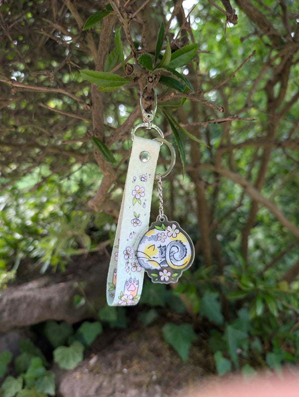 Lanyard with keychain - Tricolor