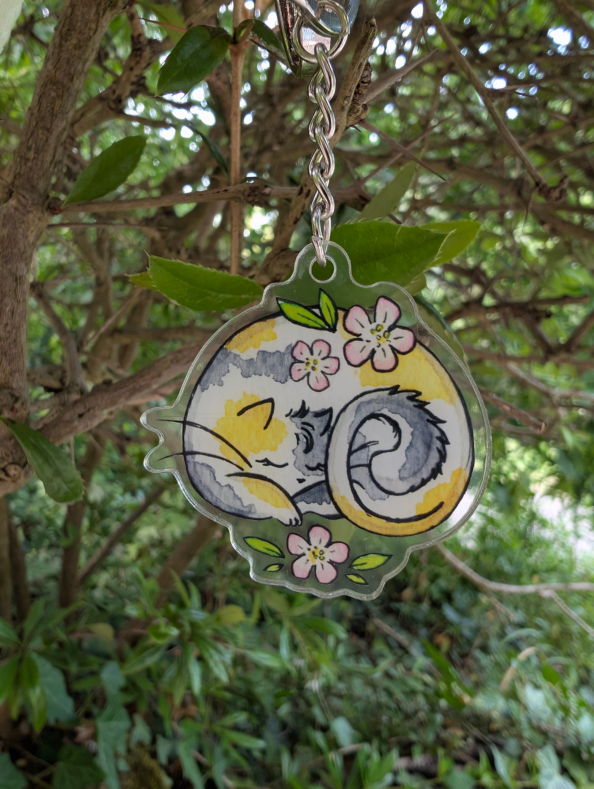 Lanyard with keychain - Tricolor