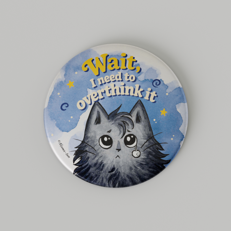 Przypinka Grumpy Cat - Overthink