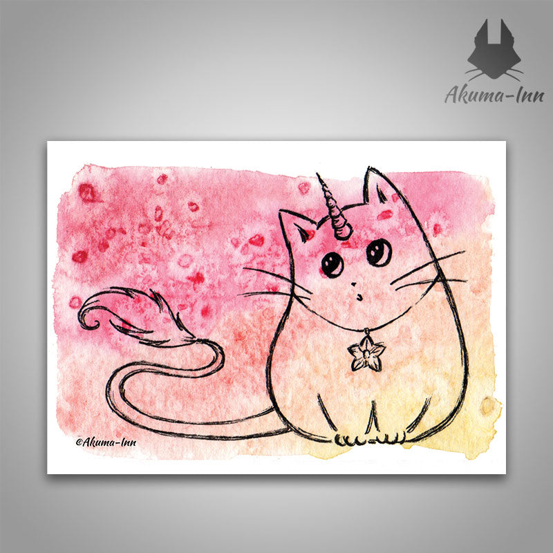 Postcard Pink Caticorn