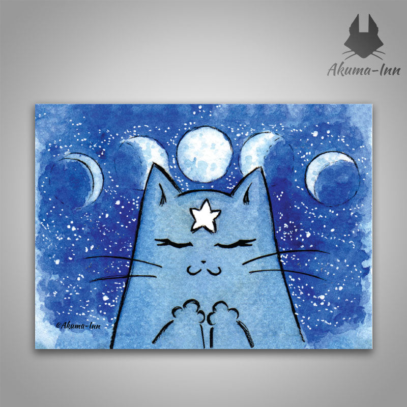 Postcard Moon Cat