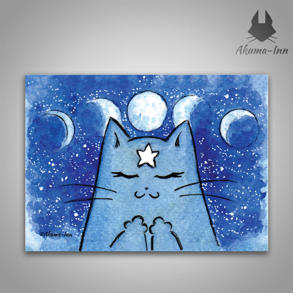 Postcard Moon Cat
