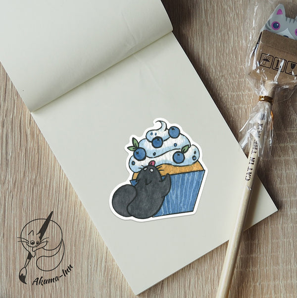 Naklejka Cupcake - Blueberry