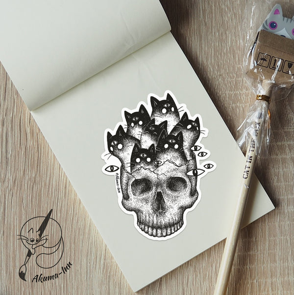 Naklejka Haunted - Czaszka