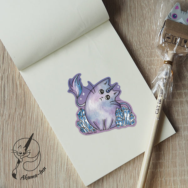 Sticker Caticorn -  Purple-blue
