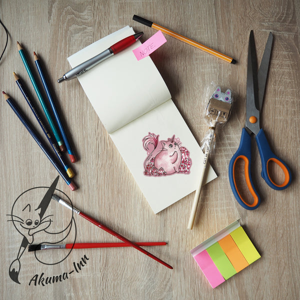 Sticker Caticorn - Red