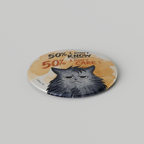 Przypinka Grumpy Cat - 50/50